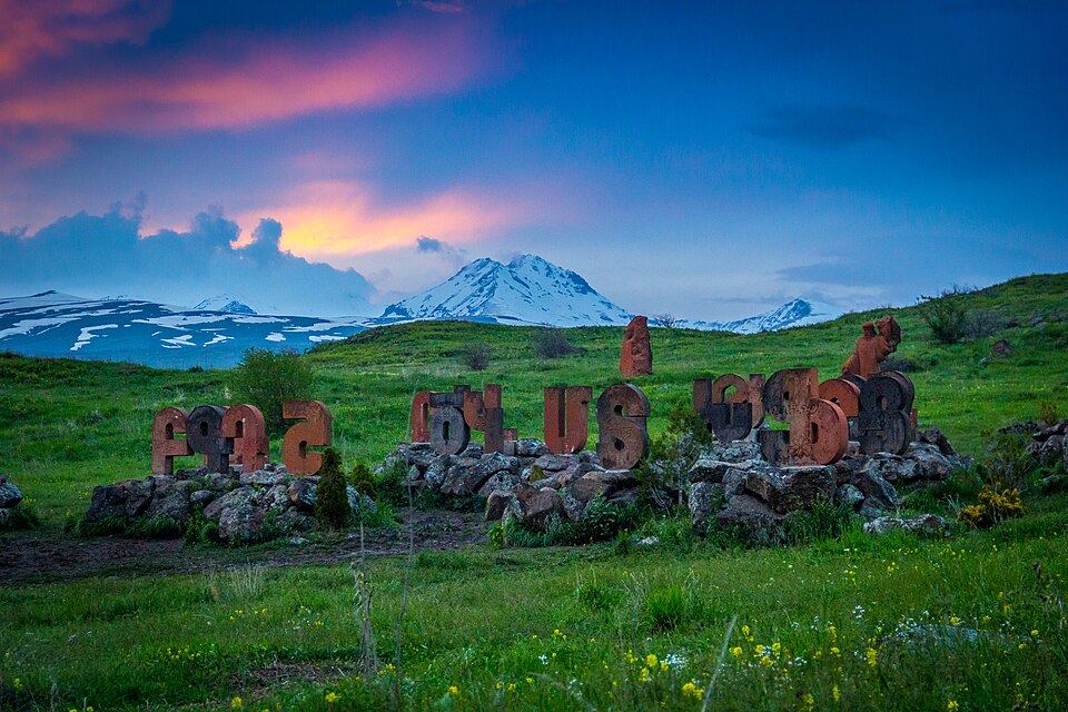 Armenian Alphabet Monument, Amberd Fortress, Mount Aragats, Lake Kari 5